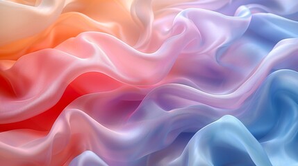 Fototapeta premium Stunning abstract background highlighting luxurious silk fabric with delicate folds in soft pastel colors perfect for elegant and refined design applications high resolution Illustration, in the