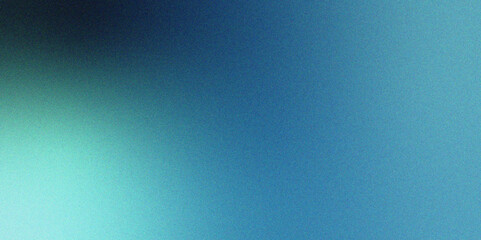 Dark blue mint sea teal jade emerald turquoise light blue gradient with Rough grunge grain noise. Gradient rough abstract background shine bright light and glow empty space , grainy noise.