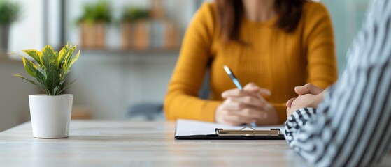 Financial planning consultation, discussing goals with an advisor