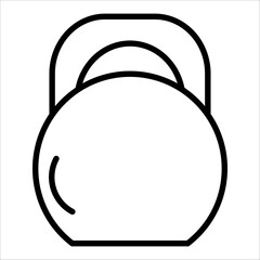 Kettlebell Icon Symbol isolated white background. vector illustration. color editable.