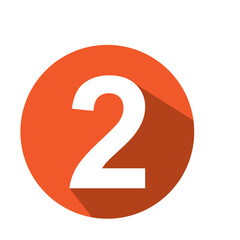 2 calendar holiday number. . isolated on white background Vector illustration. EPS 10/AI