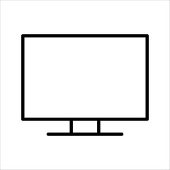 TV icon. Vector linear sign, symbol, logo of TV set for mobile concept and web design. Icon for the website of the store of household appliances, gadgets and