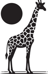 Naklejka premium giraffe vector art,graphics giraffes icons set,vintage illustration giraffe clipart,vector giraffes flat style artwork design