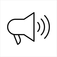 Megaphone Icon Vector Logo Design Template.