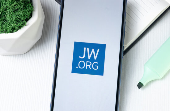 New York, USA - 1 August 2024: JW Org Logo on Phone Screen, Icon on Display