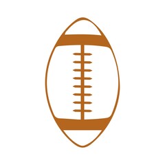 Football clip art design on plain white transparent isolated background for card, shirt, hoodie, sweatshirt, apparel, card, tag, mug, icon, poster or badge