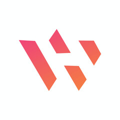 Letter W or M logo vector sign template