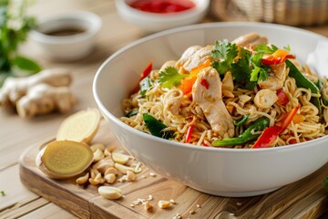 spicy noodle thai food