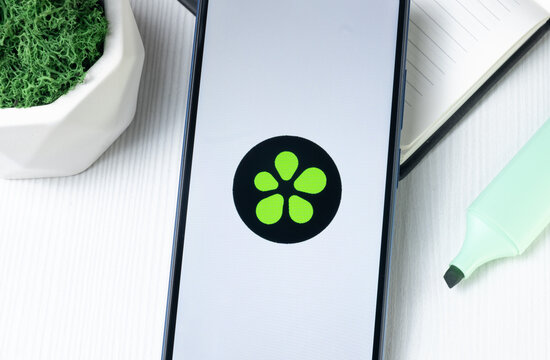 New York, USA - 1 August 2024: ICQ Logo on Phone Screen, Icon on Display