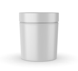 Blank multi purpose jar template 3d render.