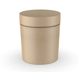 Blank multi purpose jar template 3d render.