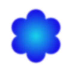 Gradient blurred flower symbols.