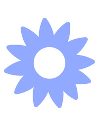 Flower clip art design on plain white transparent isolated background for card, shirt, hoodie, sweatshirt, apparel, tag, mug, icon, poster or badge