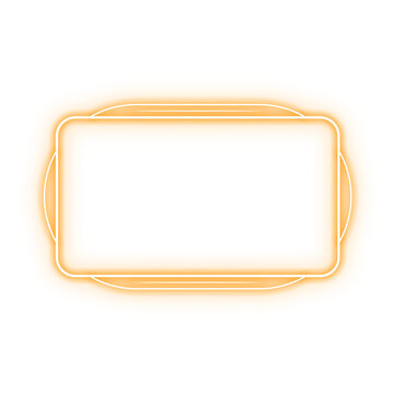 frame rectangle curve light neon