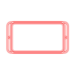 frame stacked rectangle neon and side triangle light neon