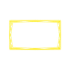frame rectangle and dot on corner light neon