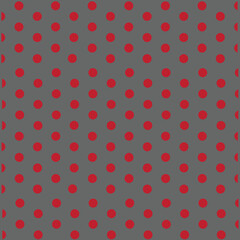 Red Polka Dot Pattern in Grey.