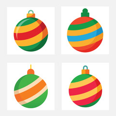 Christmas ornaments vector illustration