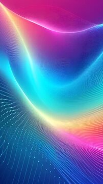 Blurred multicolored bright lights on gradient background. Soft gradient bacground with four color crossing together. Fluid liquid colored smooth animation. Minimal futuristic background in neon color