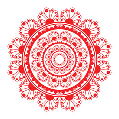 Abstract decorative colorful Outline round ornament. vector mandala design on white background.