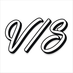 Versus logo. VS letters for sports, fight, competition, battle, match, game. Vector icon.