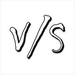 Versus logo. VS letters for sports, fight, competition, battle, match, game. Vector icon.