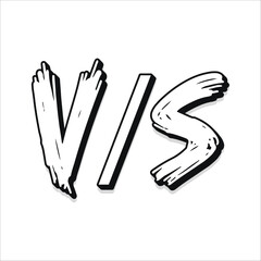 Versus logo. VS letters for sports, fight, competition, battle, match, game. Vector icon.