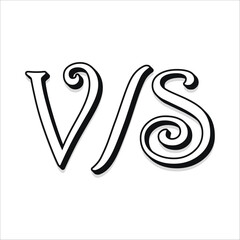Obraz premium Versus logo. VS letters for sports, fight, competition, battle, match, game. Vector icon.