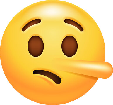 Pinocchio Lying Long Nose Emoji Face