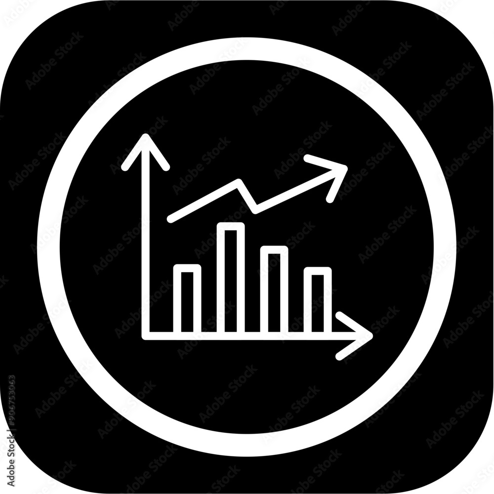 Poster bar chart icon design