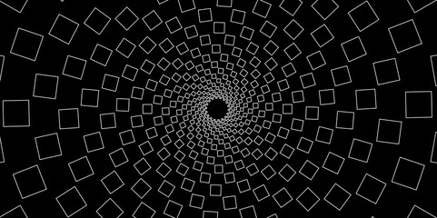 Fototapeta premium Abstract black background with seamless square pattern texture. geometric pattern with white square vector Illustration. floral concept art with interior decoration wall and floor. 