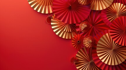 Obraz premium Red and Gold Chinese New Year Decoration