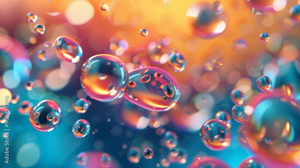 Aufkleber abstract colorful background with water droplets. a vibrant and playful image. perfect for design pr