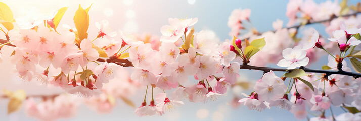 Beautiful Cherry Tree Blossoming in Springtime"