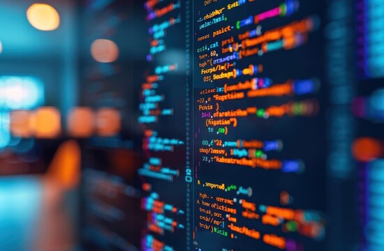 Close-up of Computer Code on a Screen