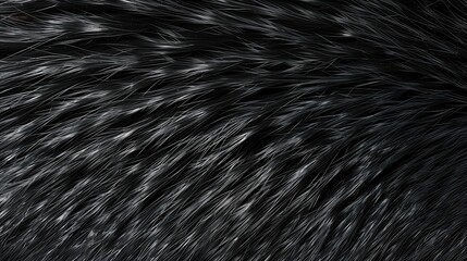 Fototapeta premium Close-Up of Black Fur Texture