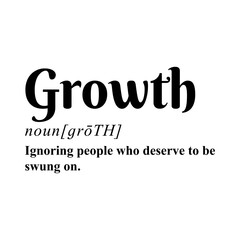 Growth Definition Vector Design on White Background