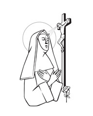 Saint Rita Vector Catholic religious Illustration