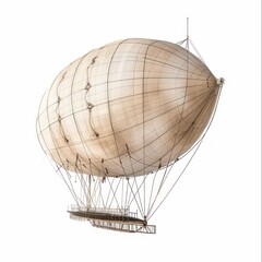 Medium shot of Airship, isolated on a white background, bright and vivid tonality, in the style of product photography.