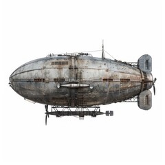 Medium shot of Airship, isolated on a white background, bright and vivid tonality, in the style of product photography.