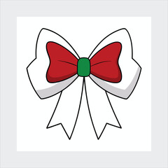 Christmas bow vector illustration