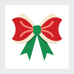 Christmas bow vector illustration