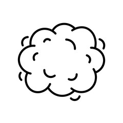 Dust cloud icon. Clipart image isolated on white background