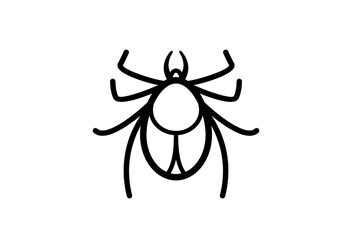 Tick line icon. Clipart image isolated on white background