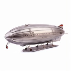 Medium shot of Airship, isolated on a white background, bright and vivid tonality, in the style of product photography.