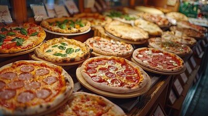 Assortment of Delicious Pizzas