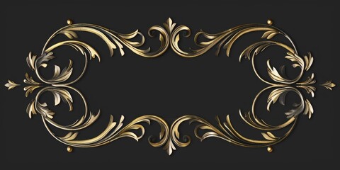 A simple, elegant gold frame sitting on a dark black background