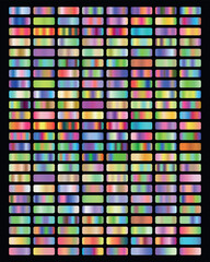 Set of rainbow gradients. Big set of colorful gradients. Mega gradients collection.