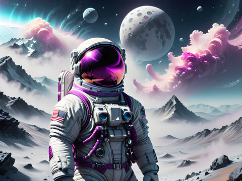 astronaut on the moon
