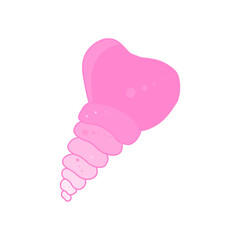 Hand Drawing of a cone sea shell